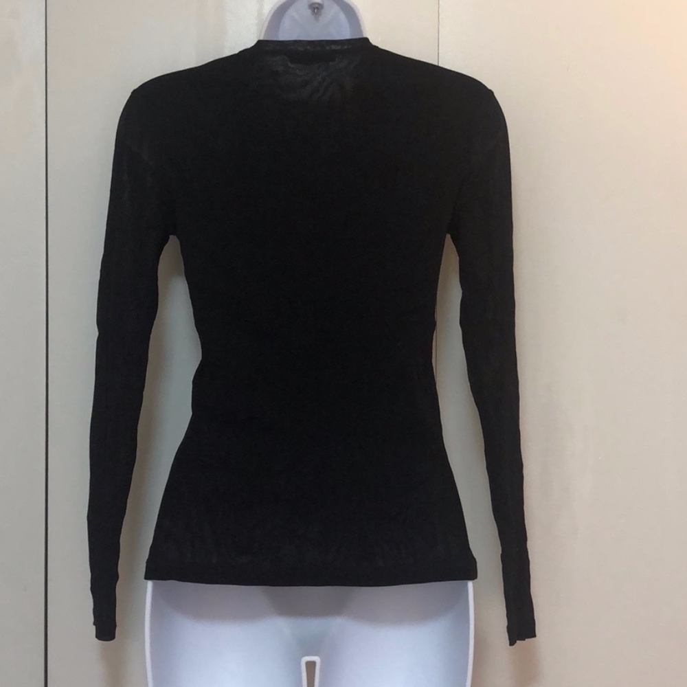 Vivienne Tam Semi-Sheer Embroidered Appliqué Top - Picture 4 of 5